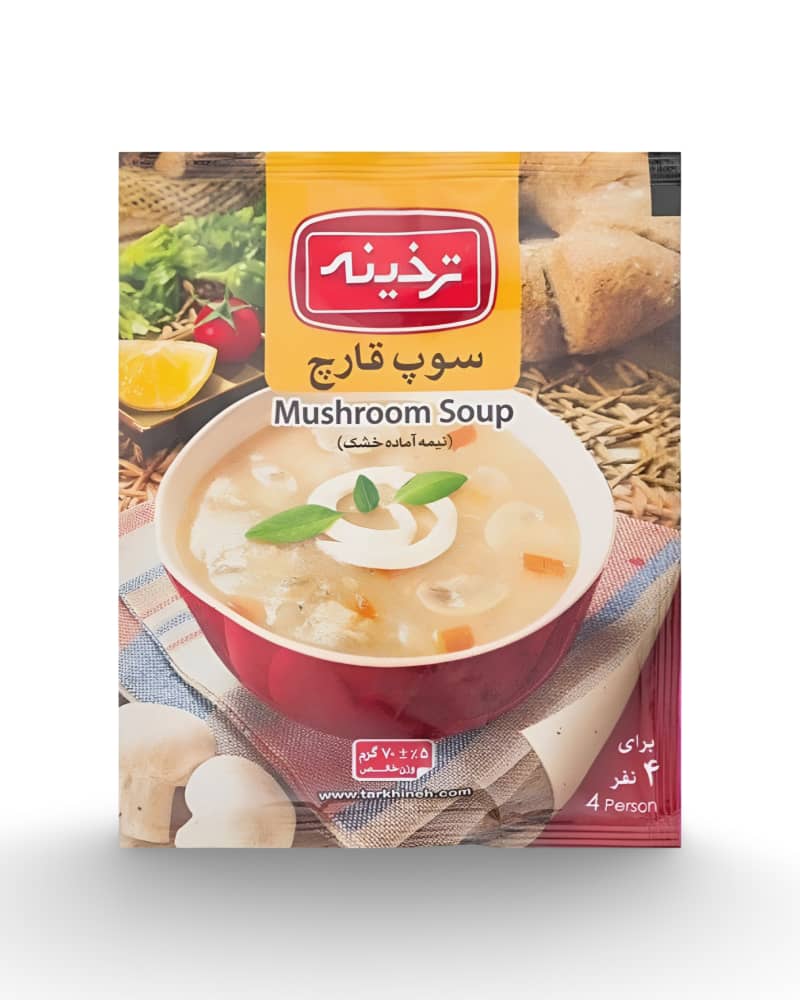 سوپ قارچ ترخینه