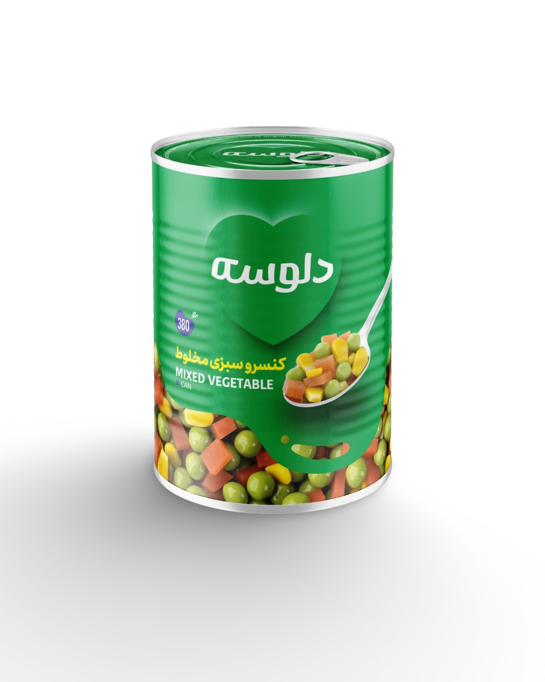  کنسرو مخلوط سبزیجات 380 گرمی دلوسه