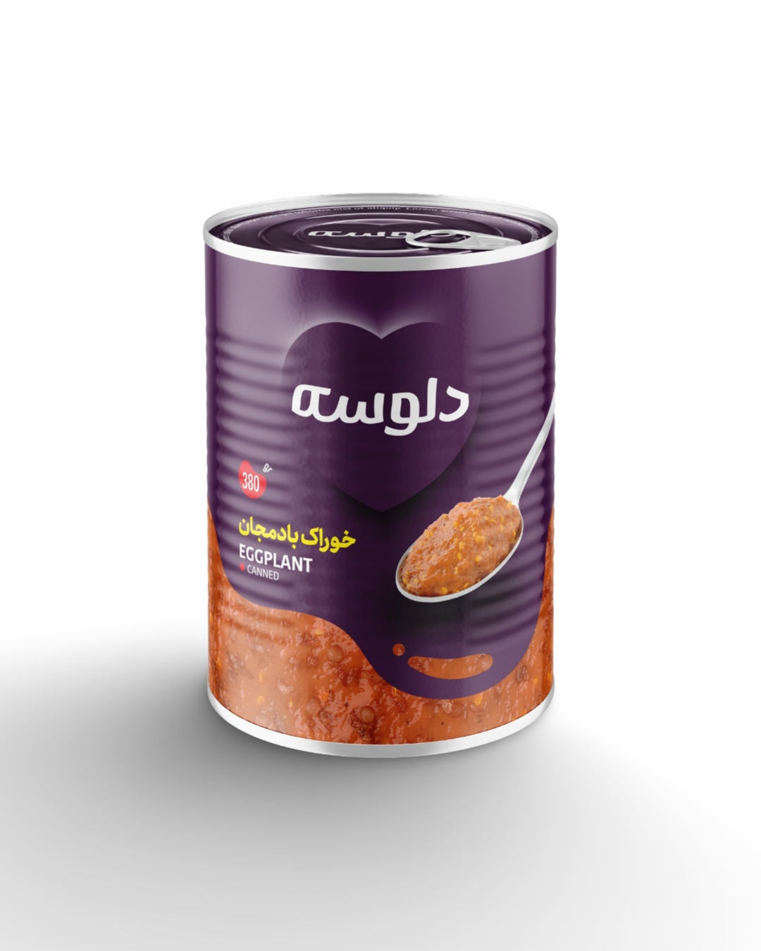 کنسرو خوراک بادمجان 400 گرمی دلوسه