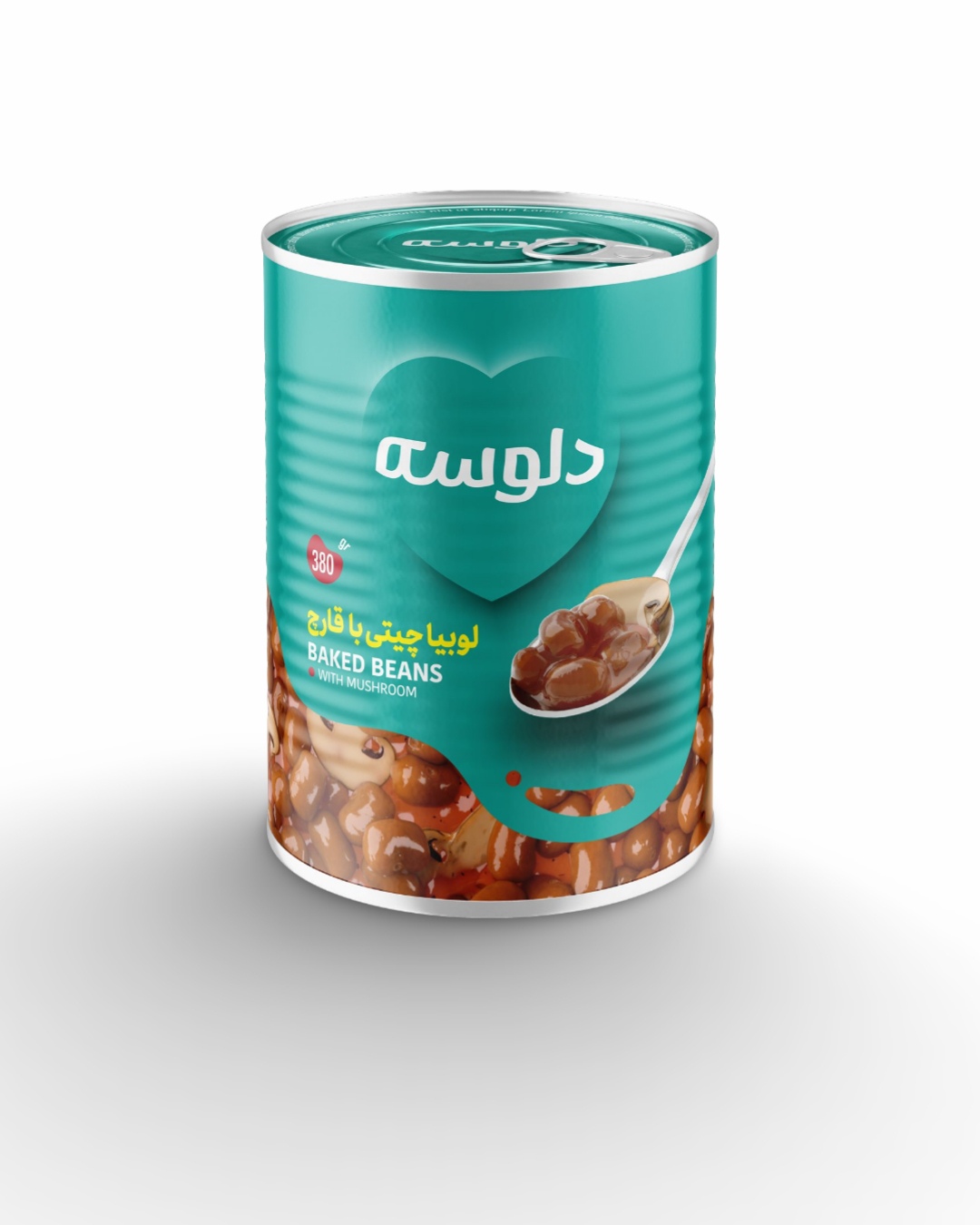 کنسرو لوبیا باقارچ400 گرمی ایزی اوپن دلوسه