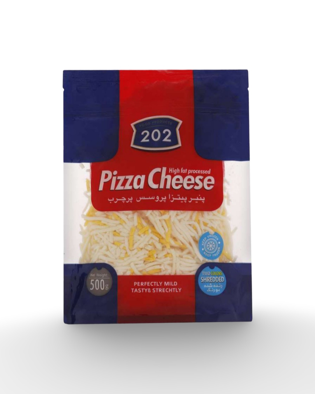 پنیر پیتزا پروسس دو رنگ 500 گرمی 202