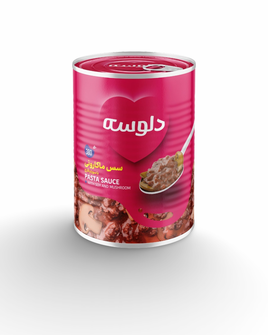 کنسرو مایه ماکارونی باقارچ400 گرمی دلوسه