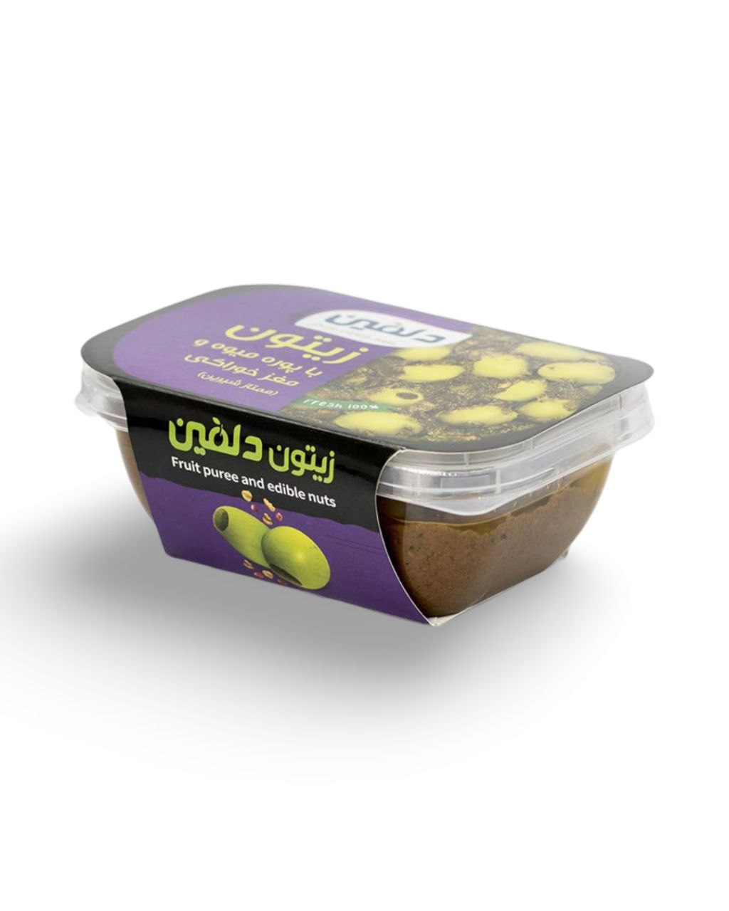 زیتون پرورده 250 گرمی کم گردو شیرین دلفین